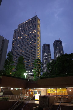 2015/10/23_新宿センタービルから望む夜のビル