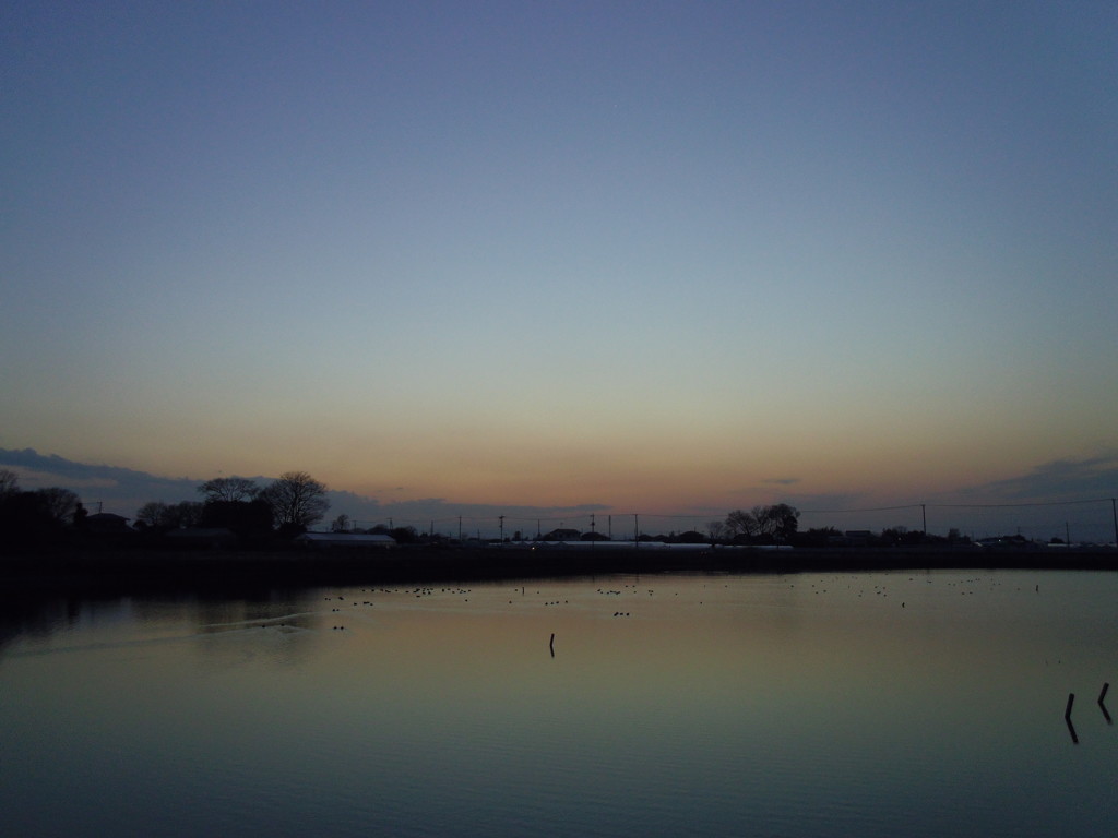 2017/03/04_溜め池の夕暮れ
