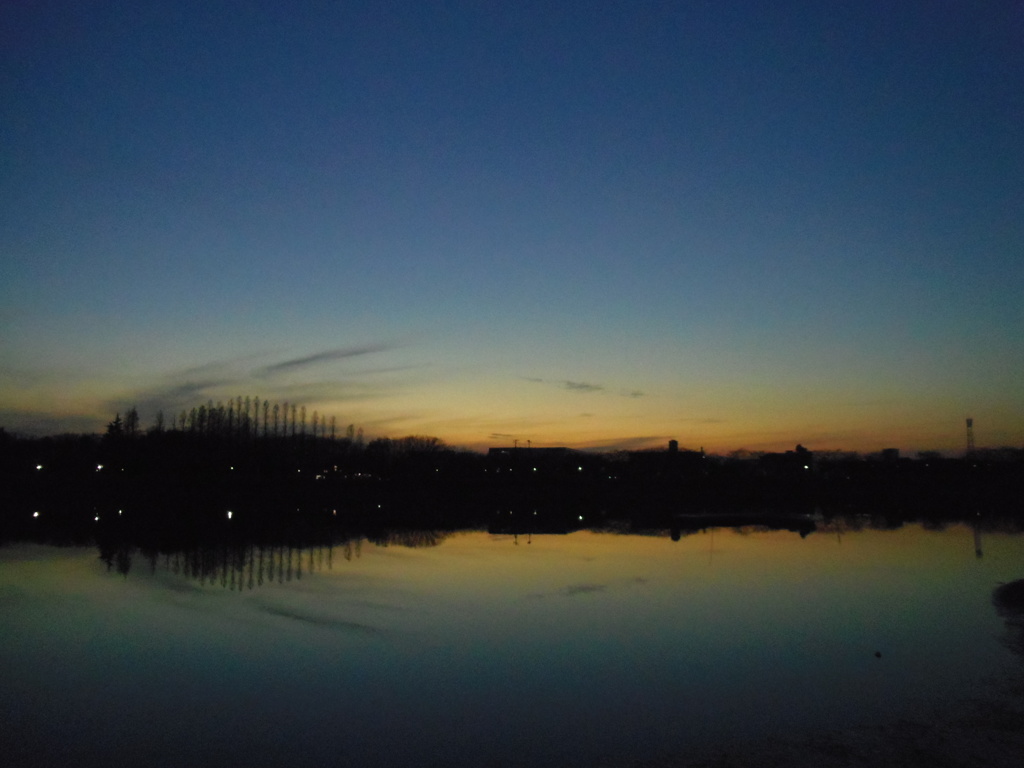 2017/01/07_伊佐沼の夕暮れ