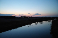 2016/01/11_元荒川の夕暮れ