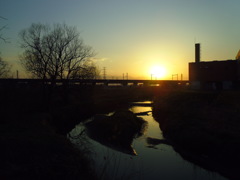 2017/03/04_元荒川の夕暮れ