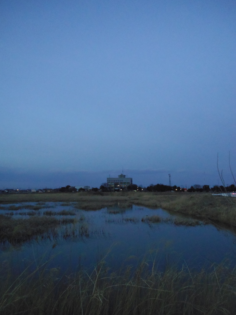 2017/02/26_溜め池の夕暮れ