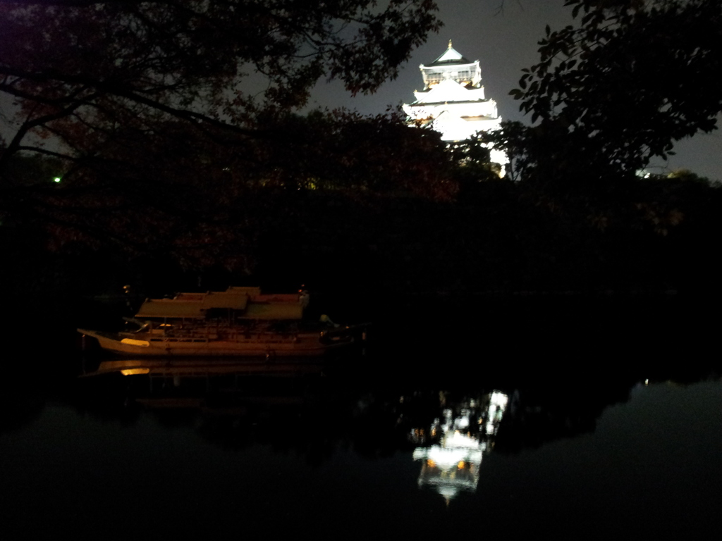 2017/10/27_夜の大阪城天守と御座船
