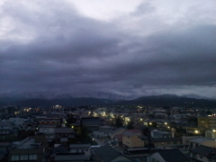 2017/11/16_宿から朝の立山連峰を望む