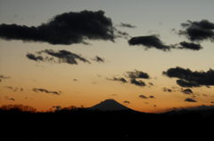 2014/12/13_夕暮れの富士山