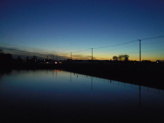2016/12/24_溜め池の夕暮れ