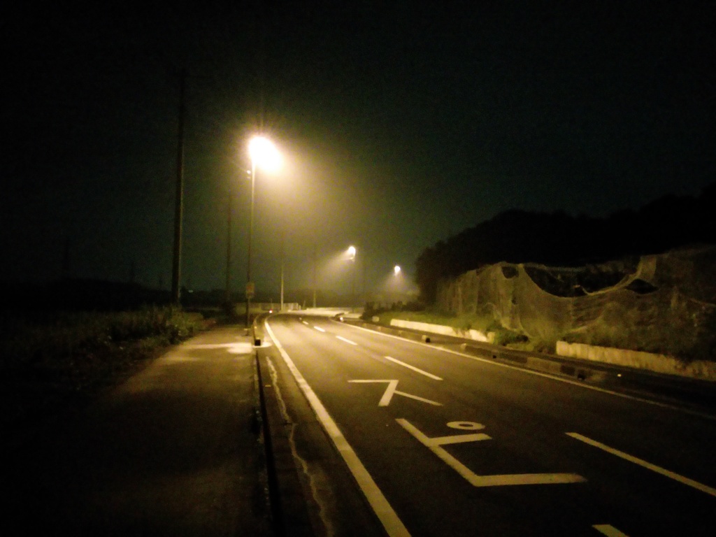 2016/09/24_薄ら靄の夜道