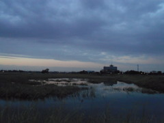 2017/02/25_溜め池の夕暮れ