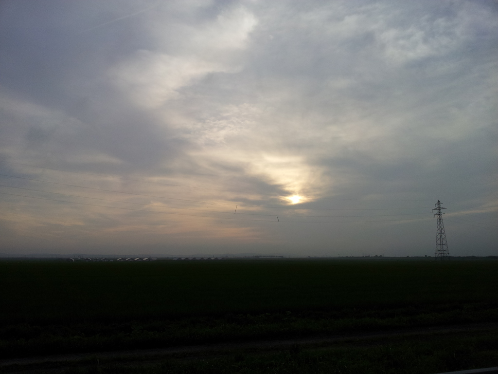 2018/07/15_津軽平野の夕暮れ