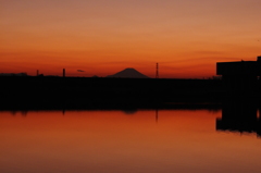 2015/01/04_夕暮れの富士山