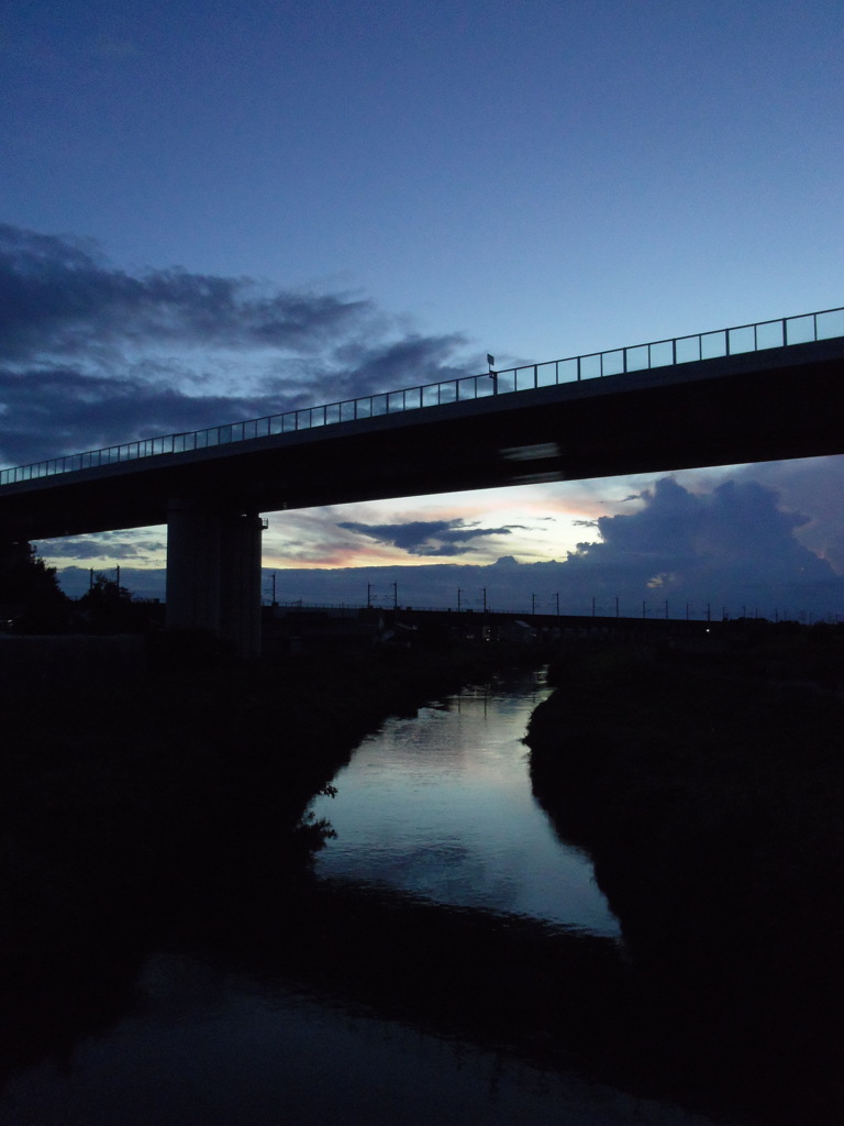 2016/07/31_元荒川の夕暮れ