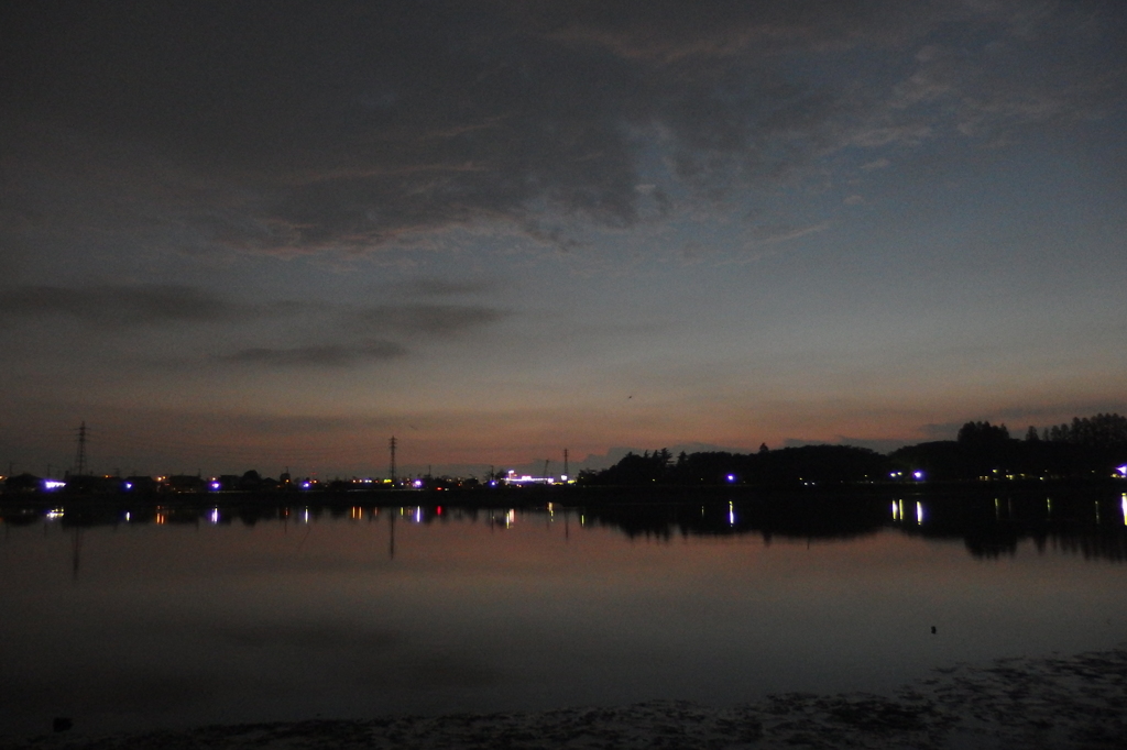 2015/10/17_伊佐沼の夕暮れ