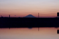 2015/01/04_夕暮れの富士山