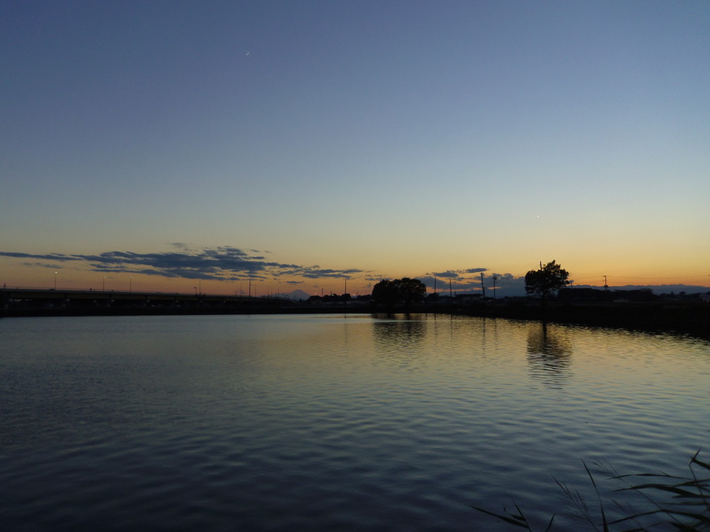 2016/11/03_溜め池の夕暮れ