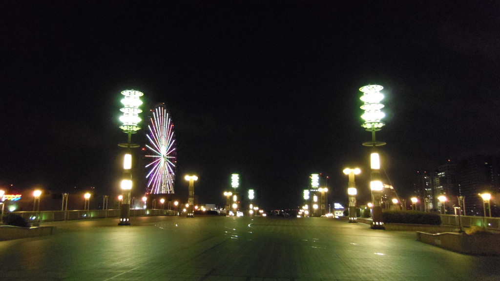 2014/01/01_夜の夢の大橋とパレットタウン大観覧車