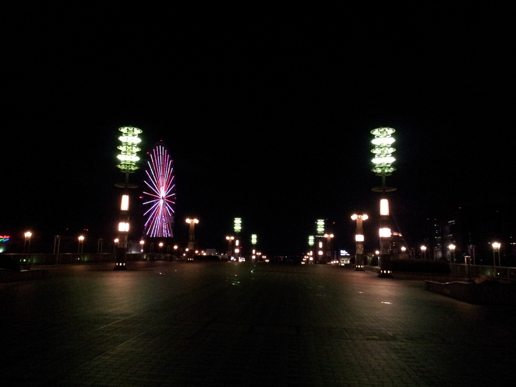 2014/01/01_夜の夢の大橋とパレットタウン大観覧車
