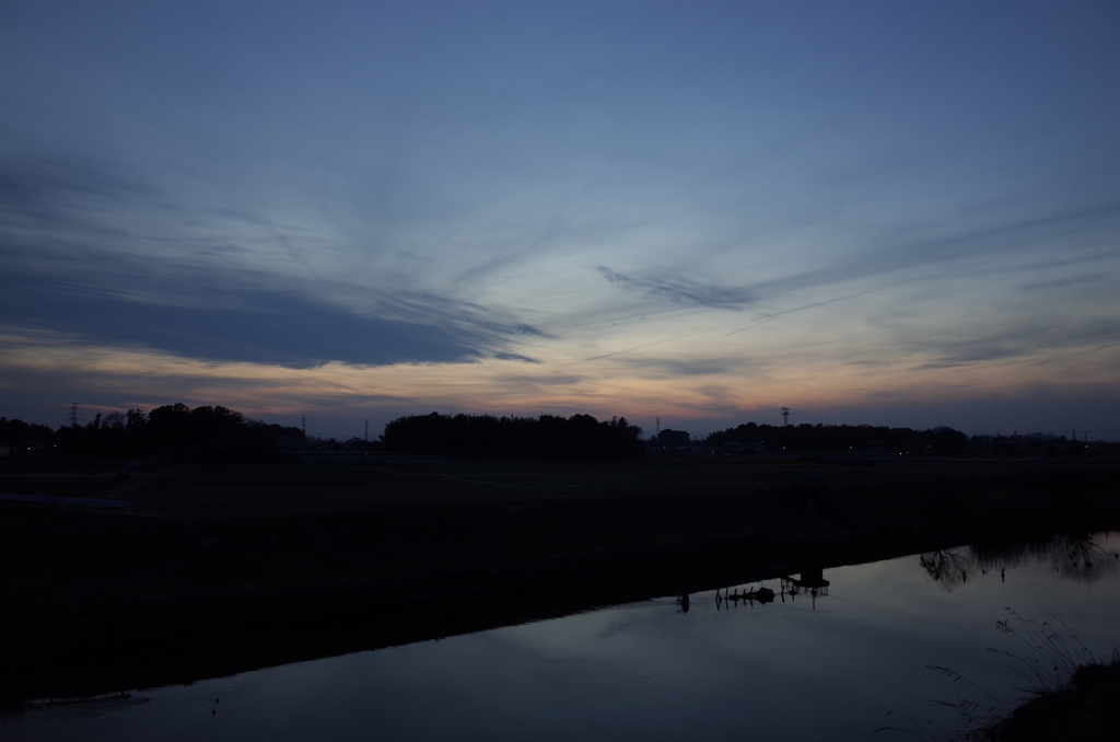 2015/01/25_元荒川の夕暮れ