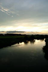 2016/08/21_元荒川の夕暮れ