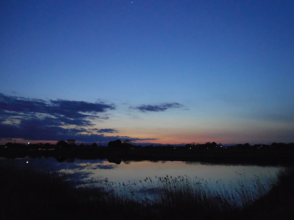 2017/02/19_溜め池の夕暮れ