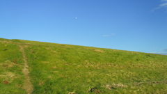 2012/12/24_荒川堤防と月