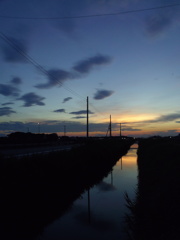 2017/07/02_用水路の夕暮れ