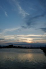 2016/07/24_溜め池の夕暮れ