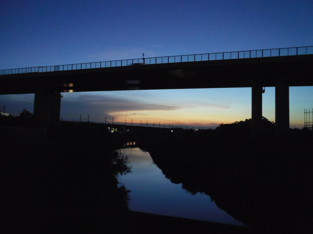 2016/08/07_元荒川の夕暮れ