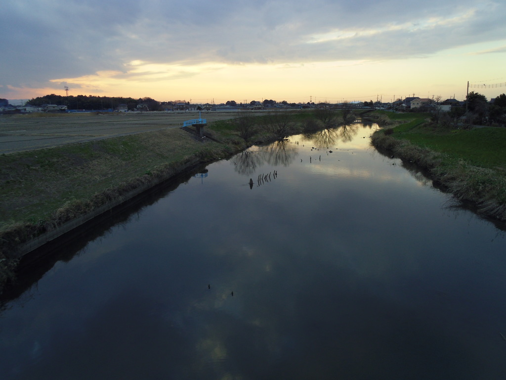 2017/02/25_元荒川の夕暮れ