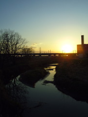 2017/03/04_元荒川の夕暮れ