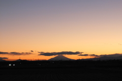 2015/01/31_夕暮れの富士山