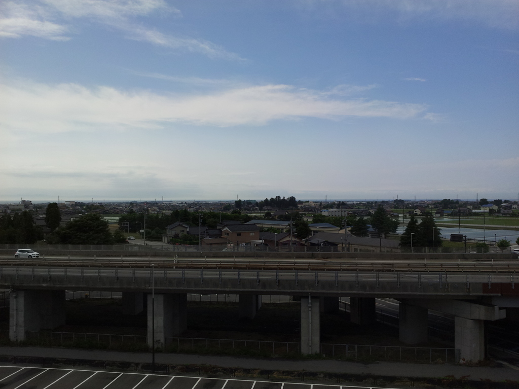 2018/05/31_黒部宇奈月温泉駅から富山湾を望む