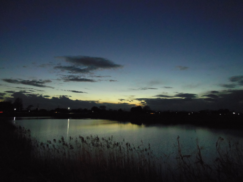 2017/01/09_溜め池の夕暮れ
