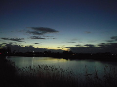 2017/01/09_溜め池の夕暮れ