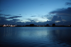 2016/07/31_溜め池の夕暮れ