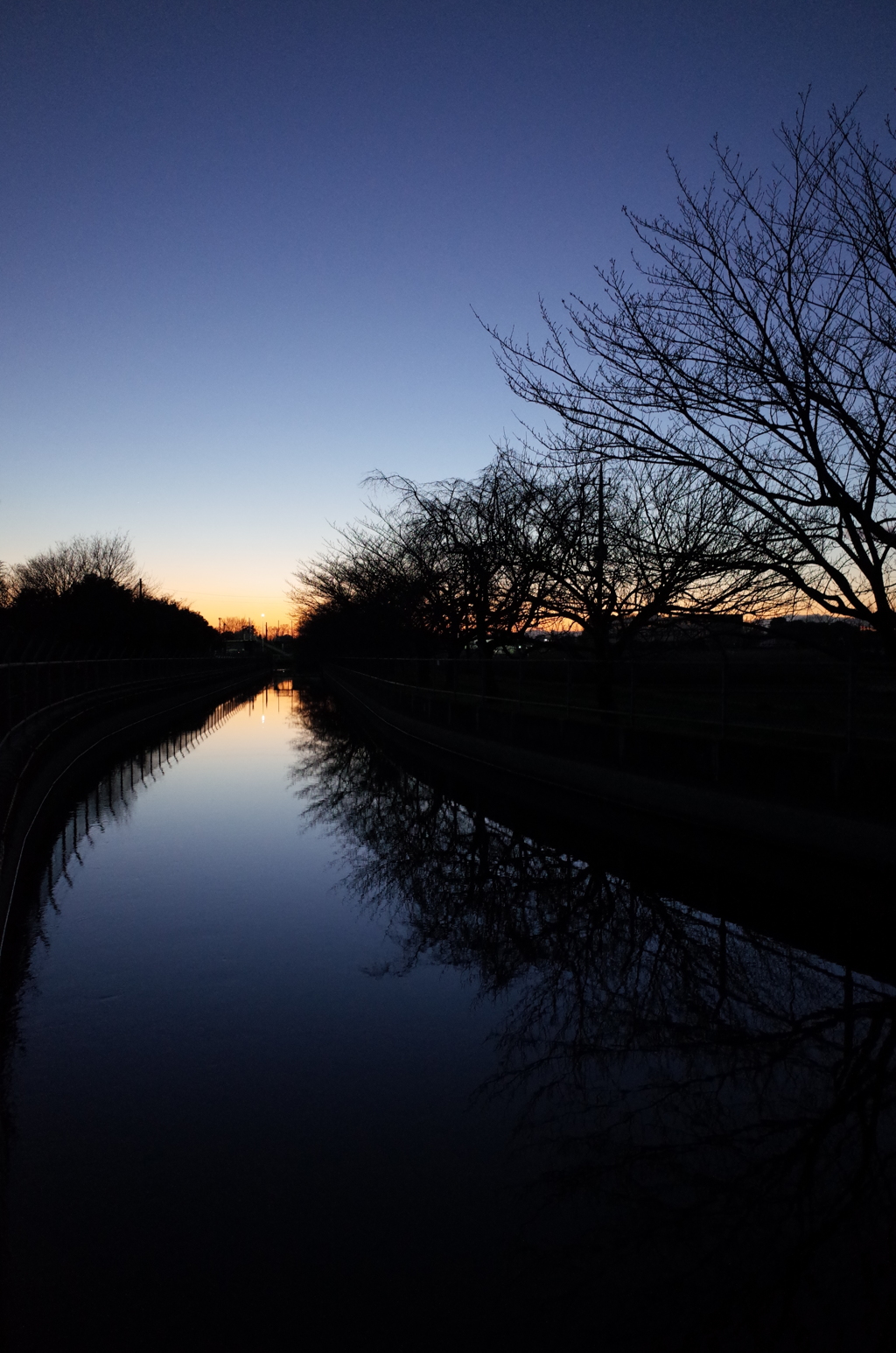 2015/12/26_見沼代用水の夕暮れ