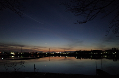 2014/12/23_伊佐沼の夕暮れ