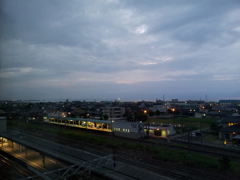 2017/08/10_宿から富山湾の夕暮れを望む