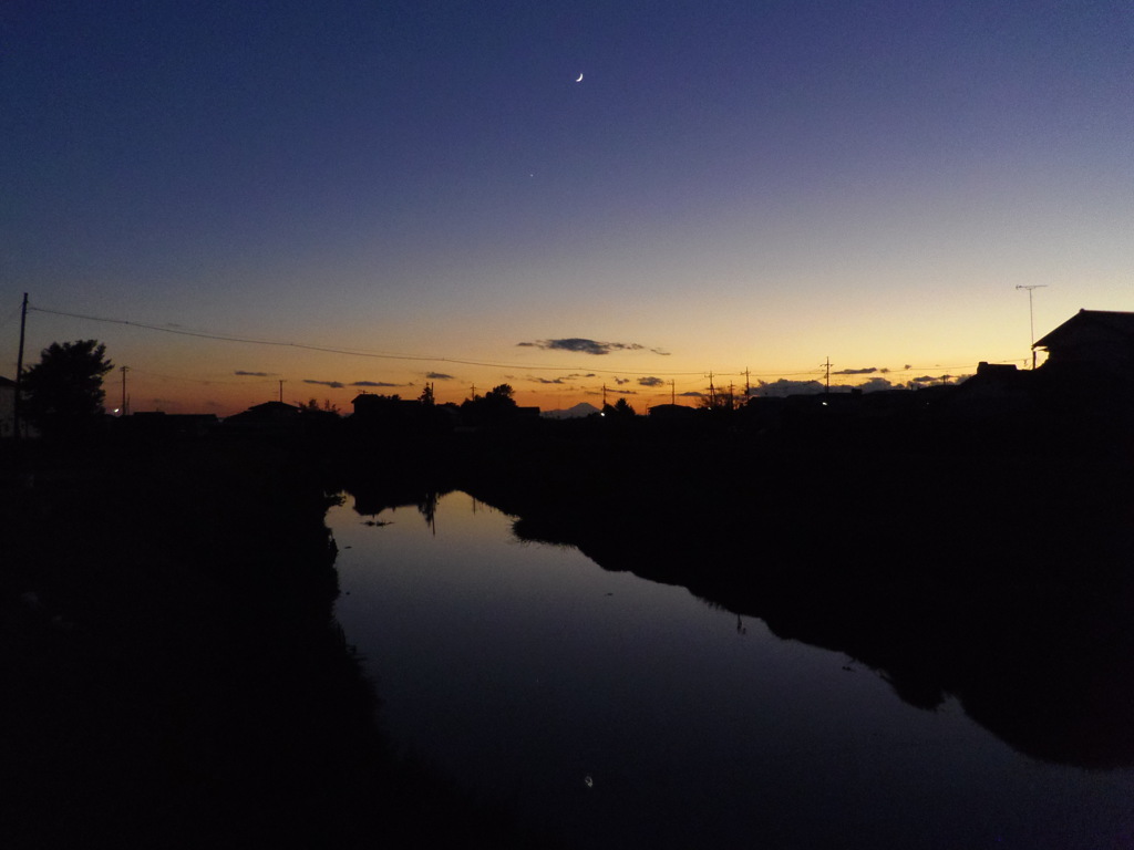 2016/11/03_野通川の夕暮れ