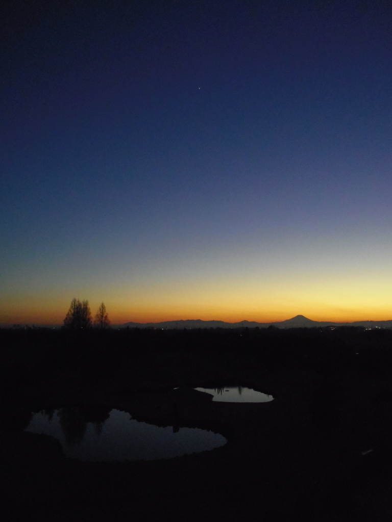 2016/12/29_荒川河川敷の夕暮れ