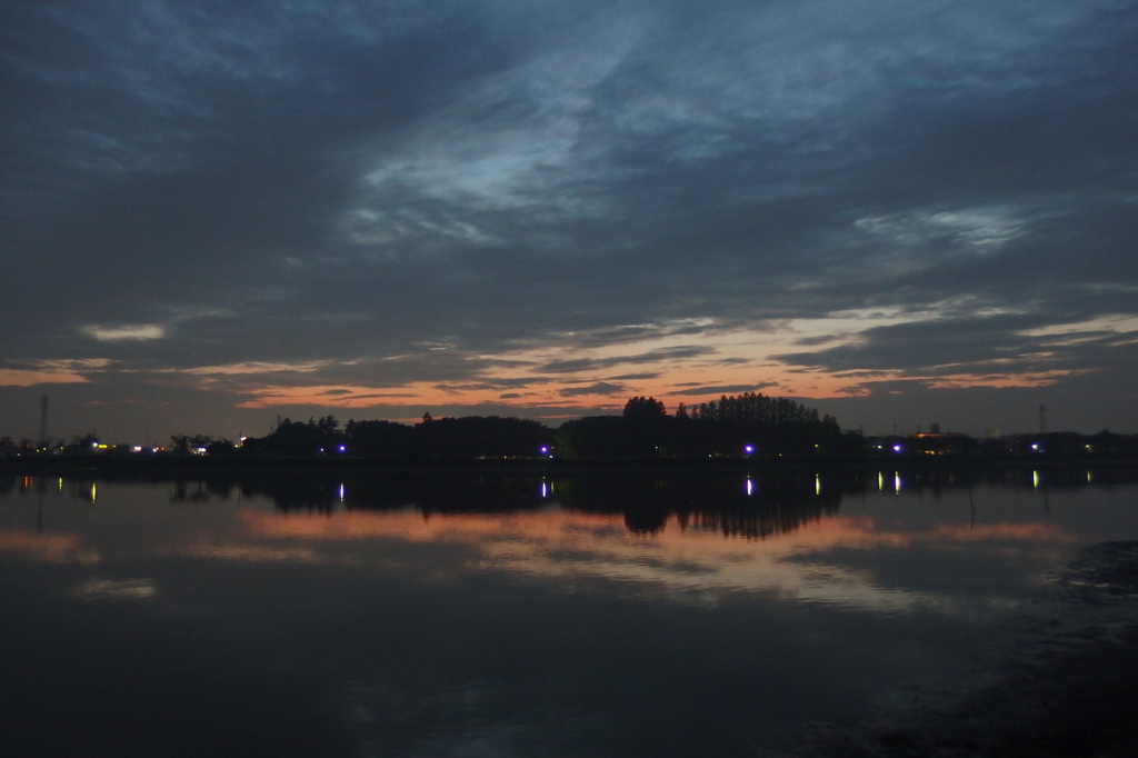 2015/10/11_伊佐沼の夕暮れ