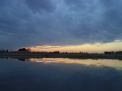 2017/02/25_溜め池の夕暮れ