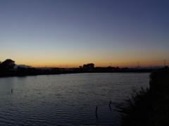 2016/11/03_溜め池の夕暮れ