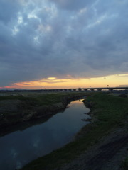 2017/02/25_野通川の夕暮れ