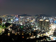 2017/06/17_南山公園からソウル市街の夜景を望む
