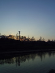 2017/04/02_花の丘農林公苑の夕暮れ