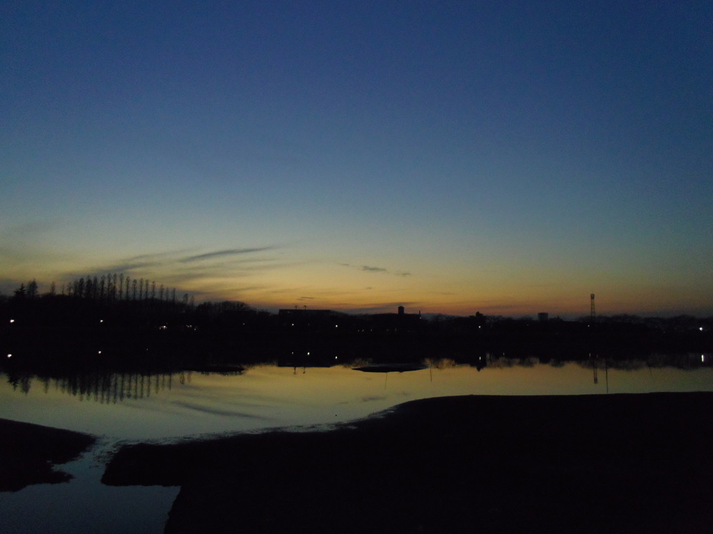 2017/01/07_伊佐沼の夕暮れ