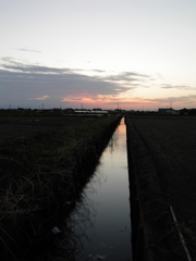 2017/05/04_用水路の夕暮れ