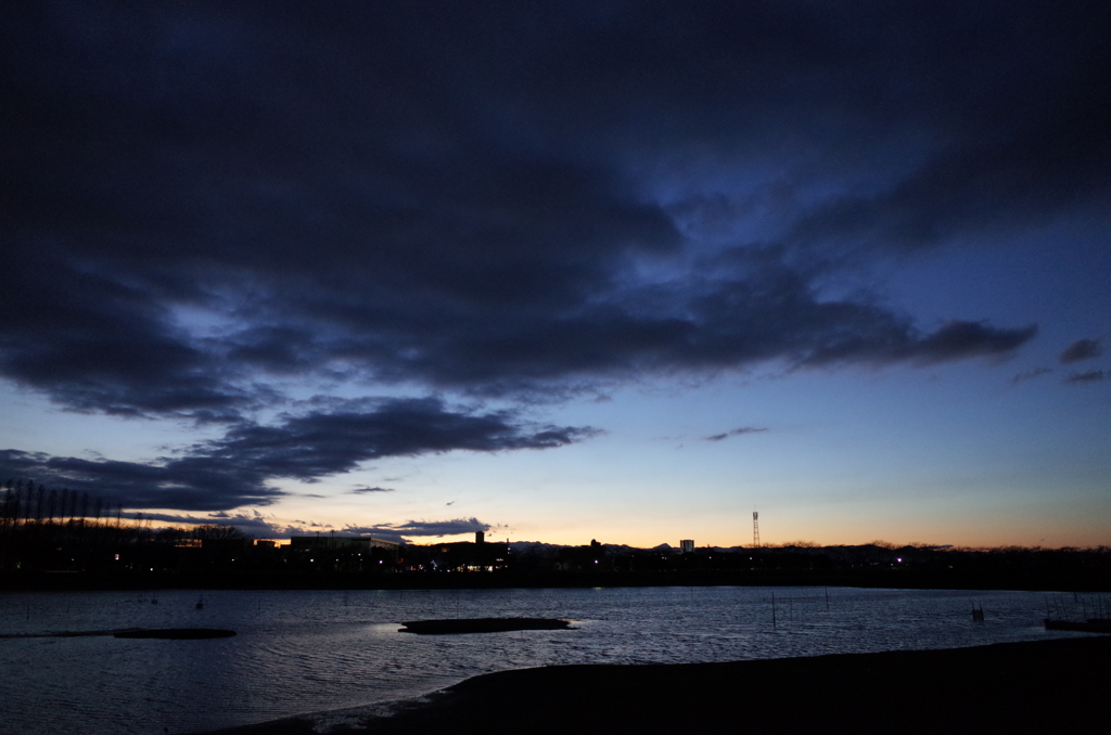 2015/12/27_伊佐沼の夕暮れ