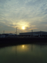 2017/01/29_溜め池の夕暮れ