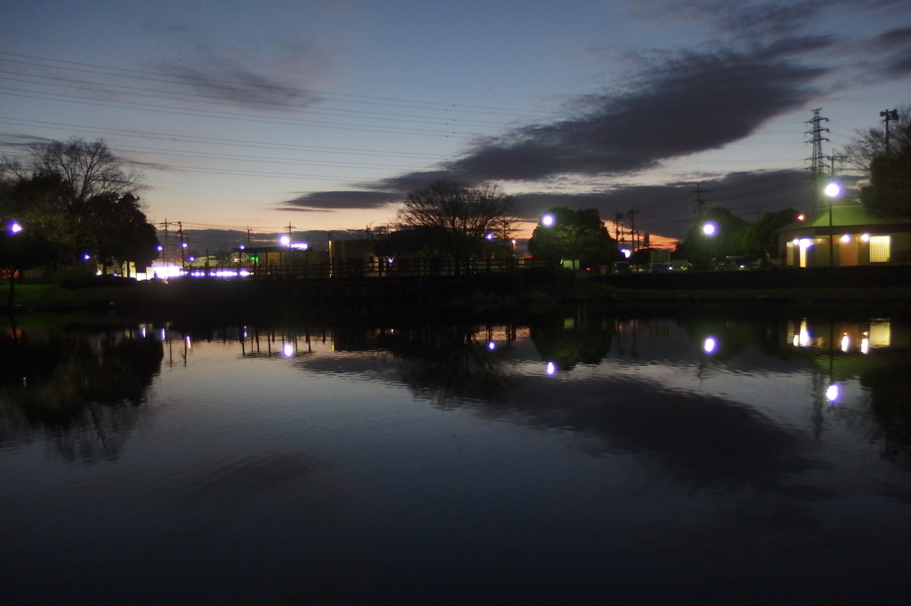 2015/12/30_西城沼公園の夕暮れ
